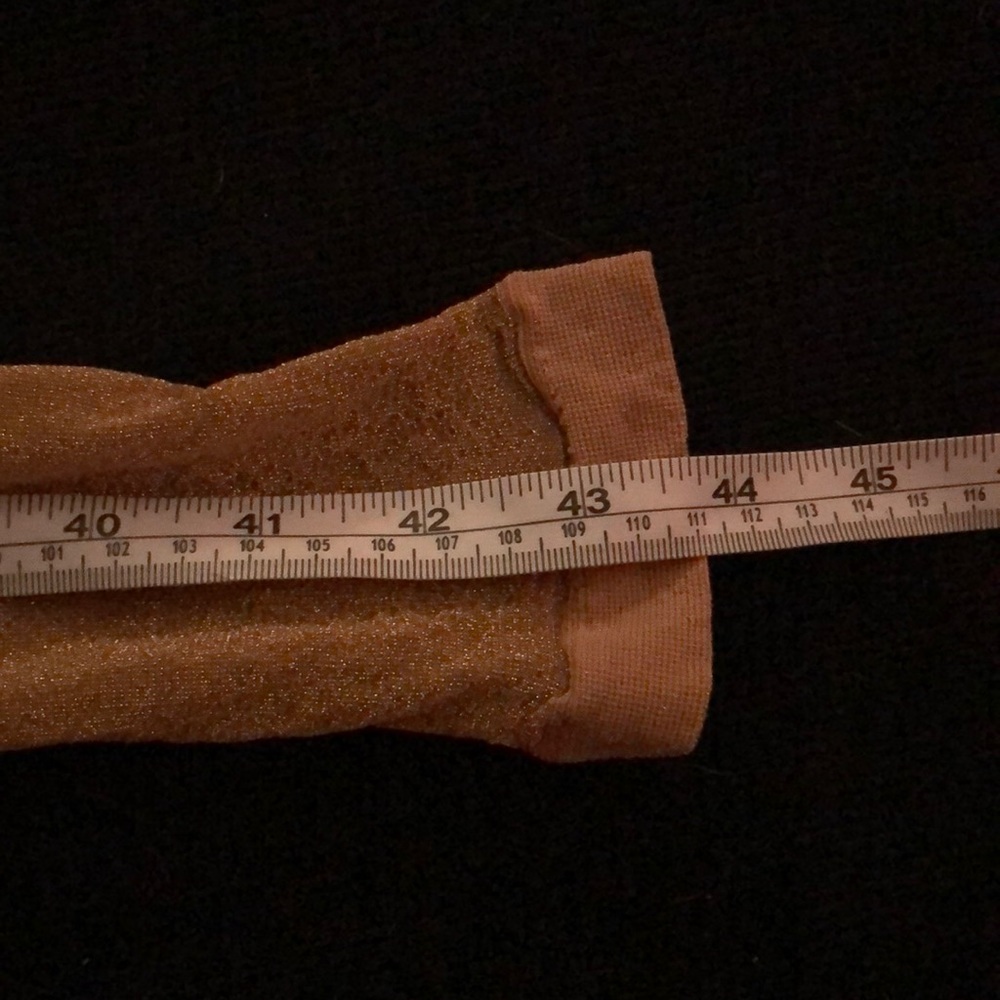 DONATED!!!!! Footless sparkly gold nylons - Picture 6 of 7